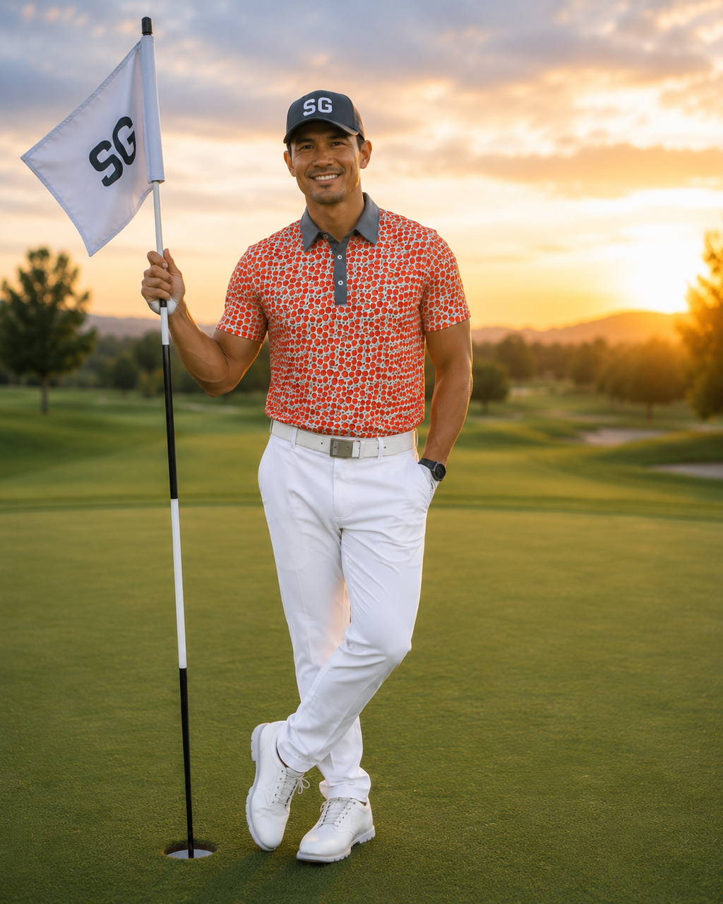 Scramble Gods Peach Perfect Golf Polo